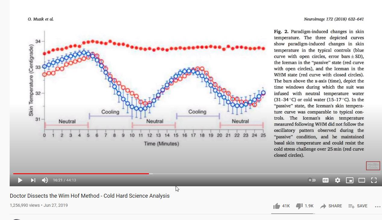 Screenshot of Doctor Dissects the Wim Hof Method - Cold Hard Science Analysis