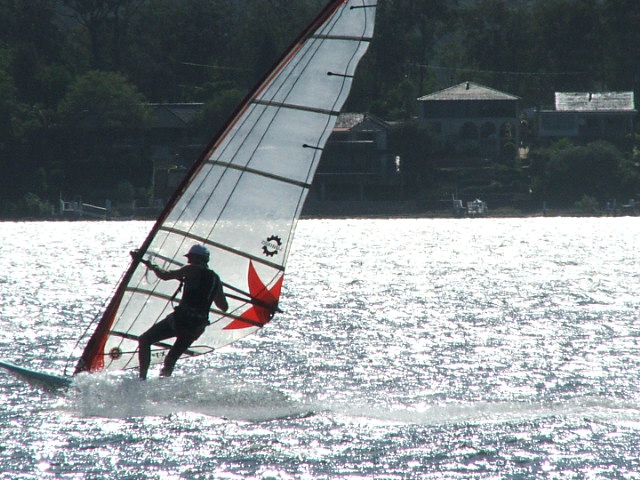Windsurfing in a northeasterly
