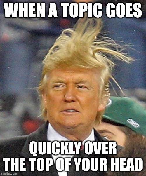 trump over head