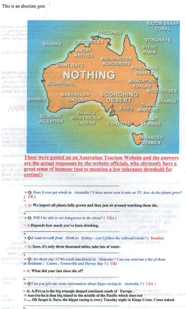 aussie tourist