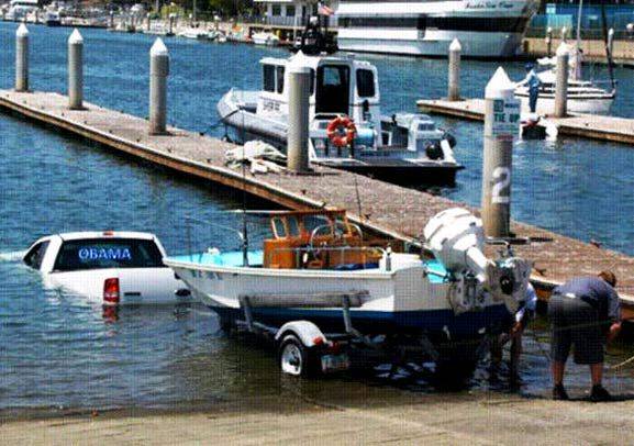 Obama Sinking Boat