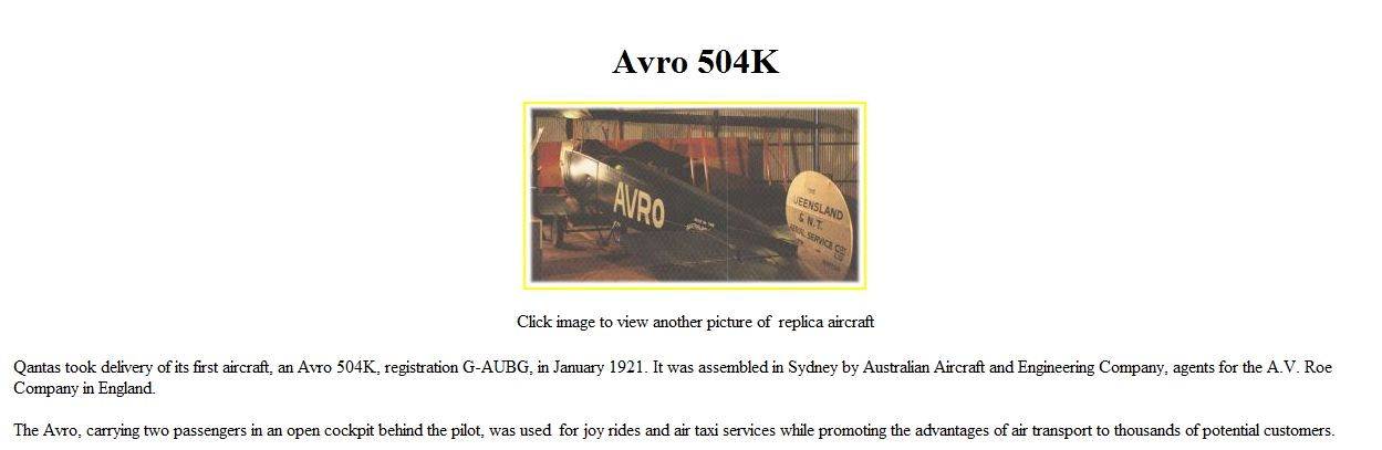 qantas first plane