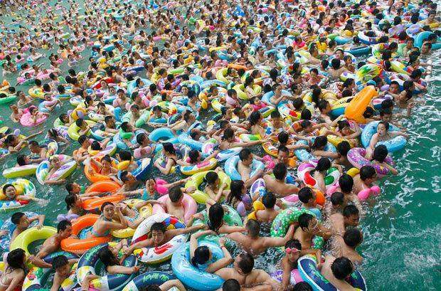 a sunday afternoon swimming-pool
