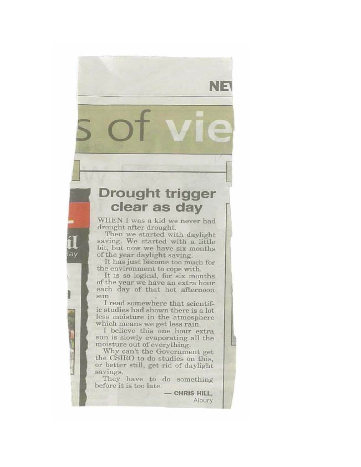 Drought explained