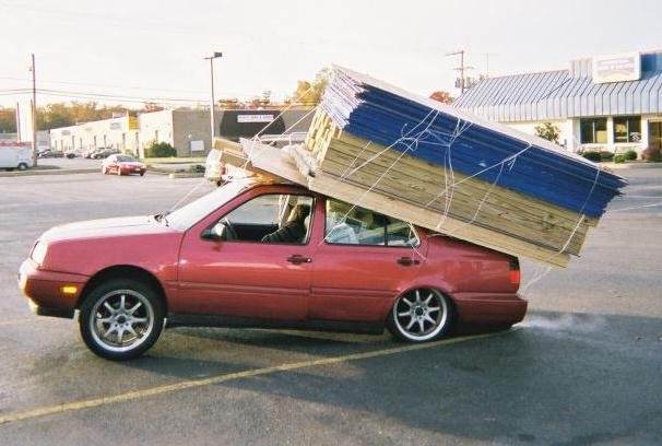 overloaded car