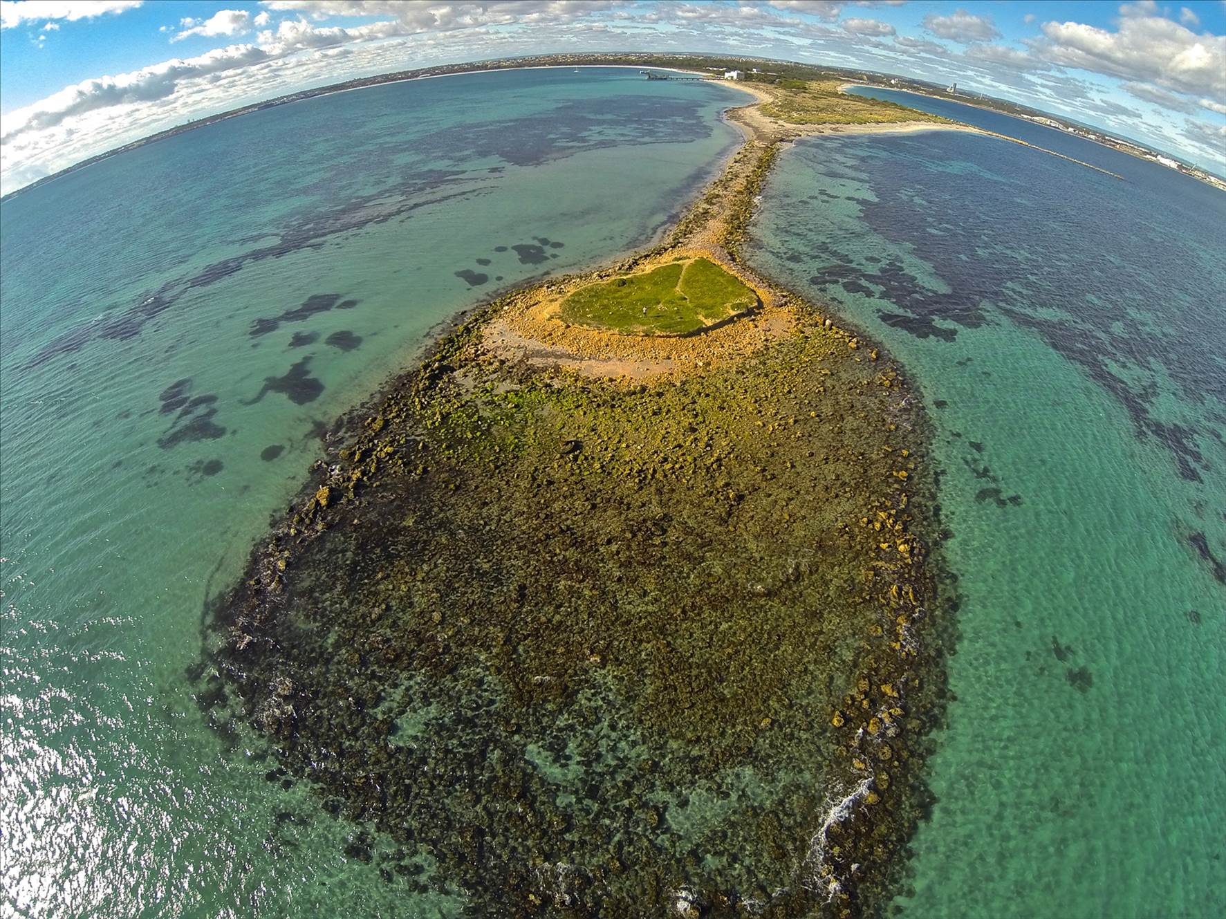 Woodmans Point from above
