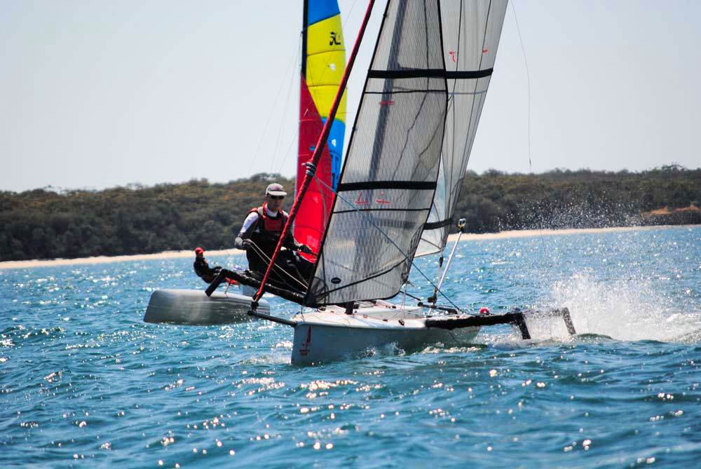 Accelerating away from that pesky Hobie Cat2
