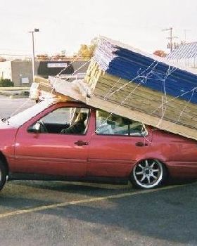 overloaded car