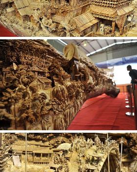 wood carving from single tree