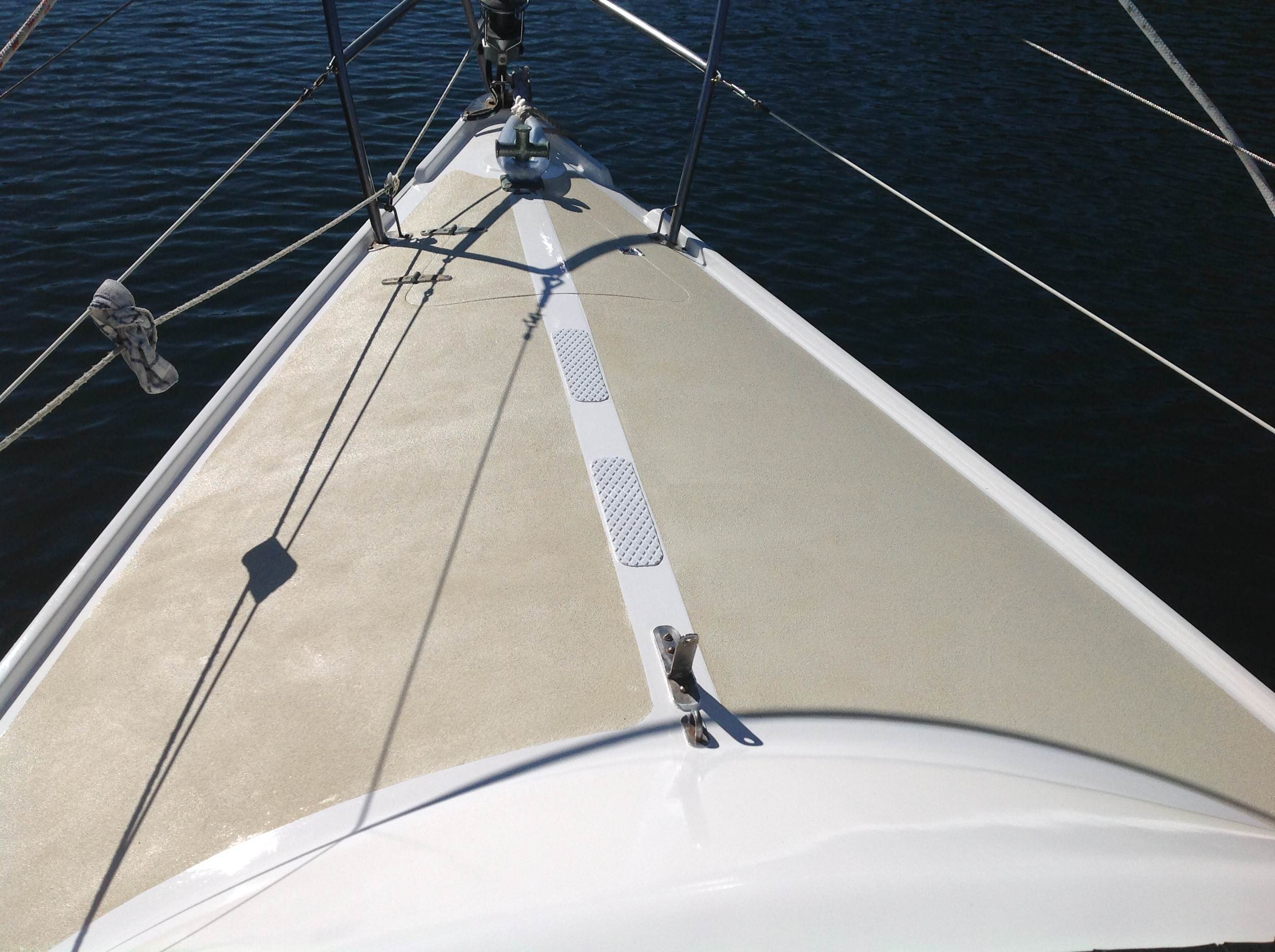 Foredeck top coated & finished