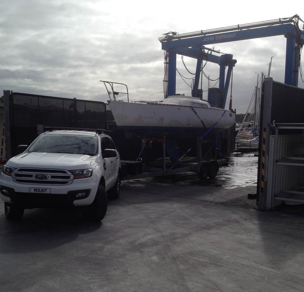 Pulling the yacht out for a full refit