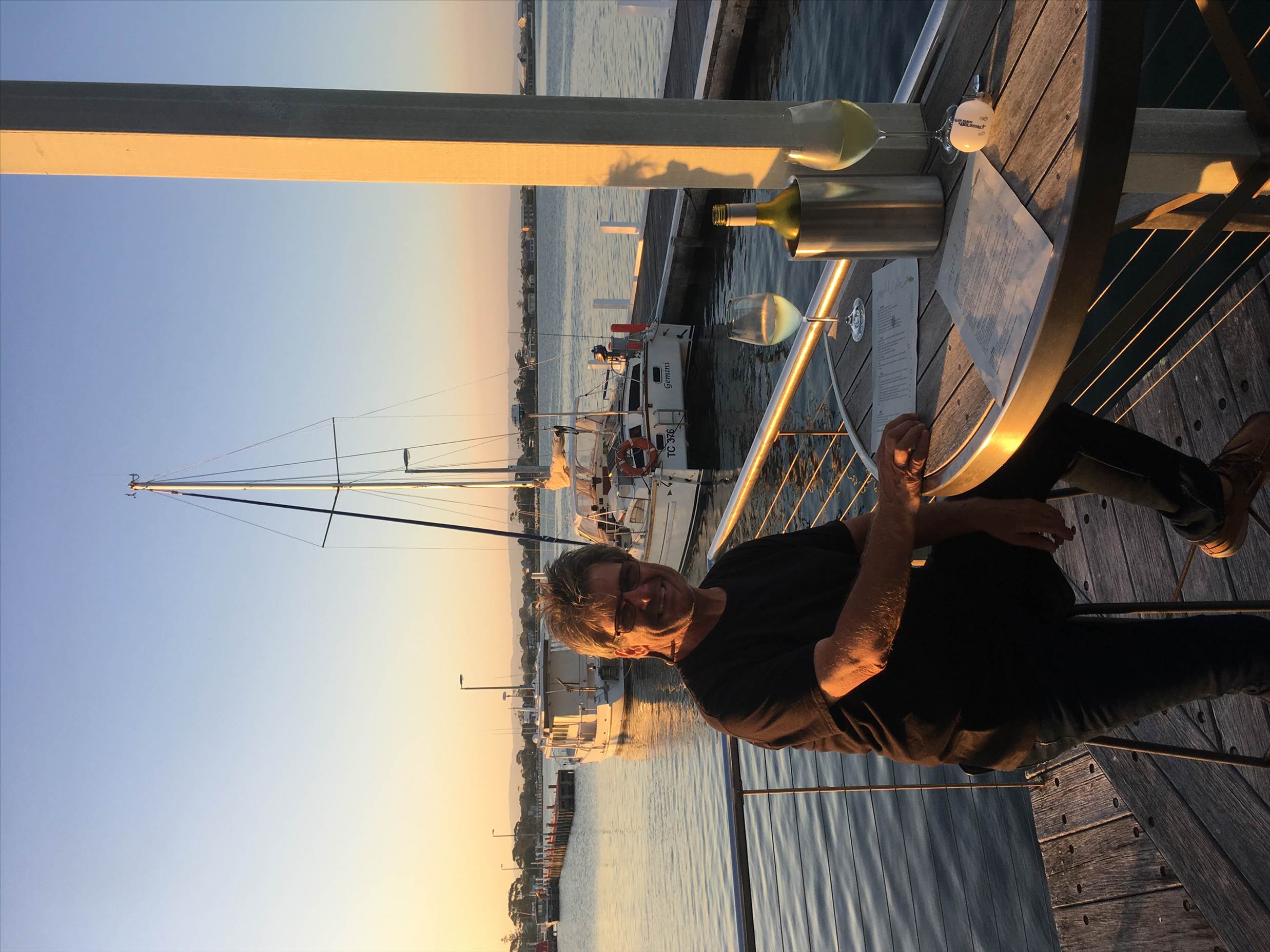 Relaxing after arrival at Port Albert