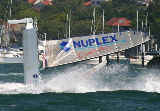 sailing into a mine with style.... could just be advertising campaign though