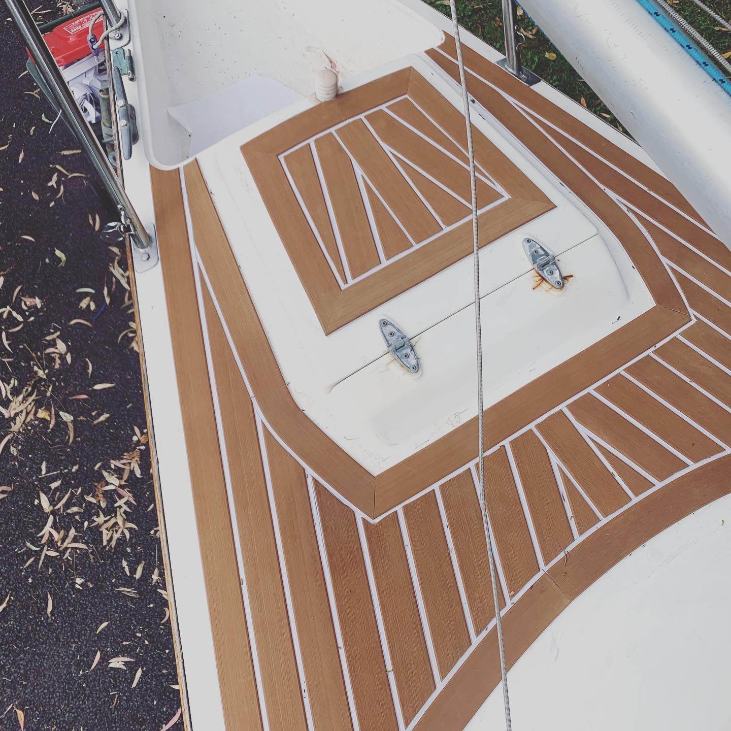 Faux teak decking