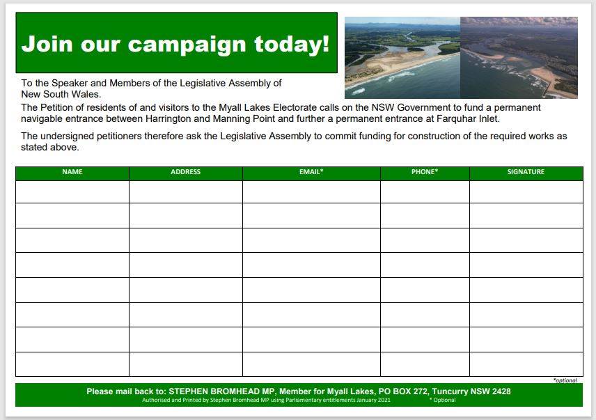 Manning River Petition