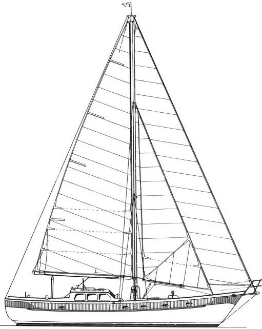 Ted Brewer's Oceanic - from sailboatdata.com