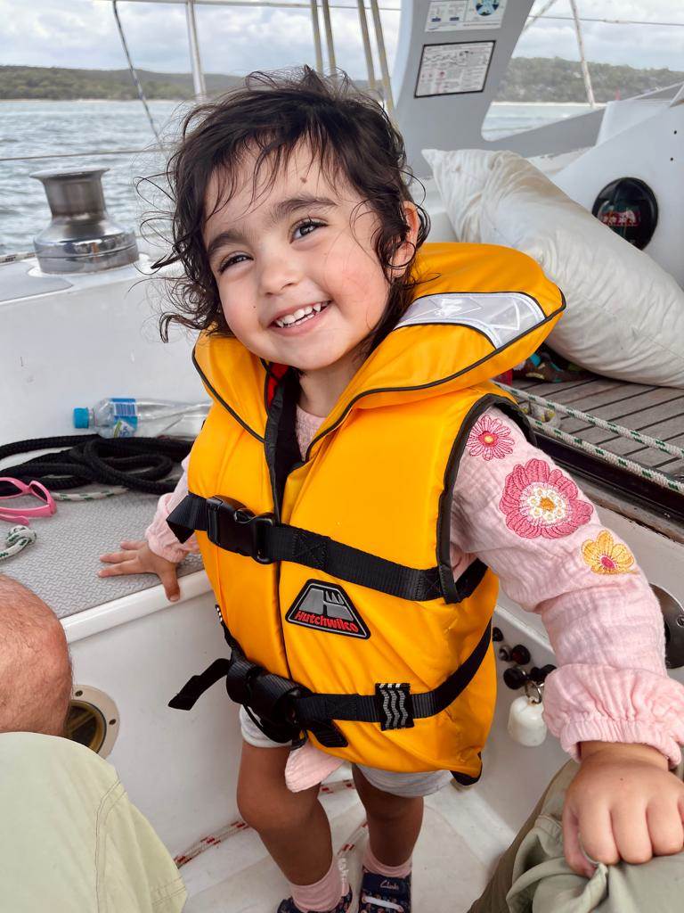 Scarlett on boat