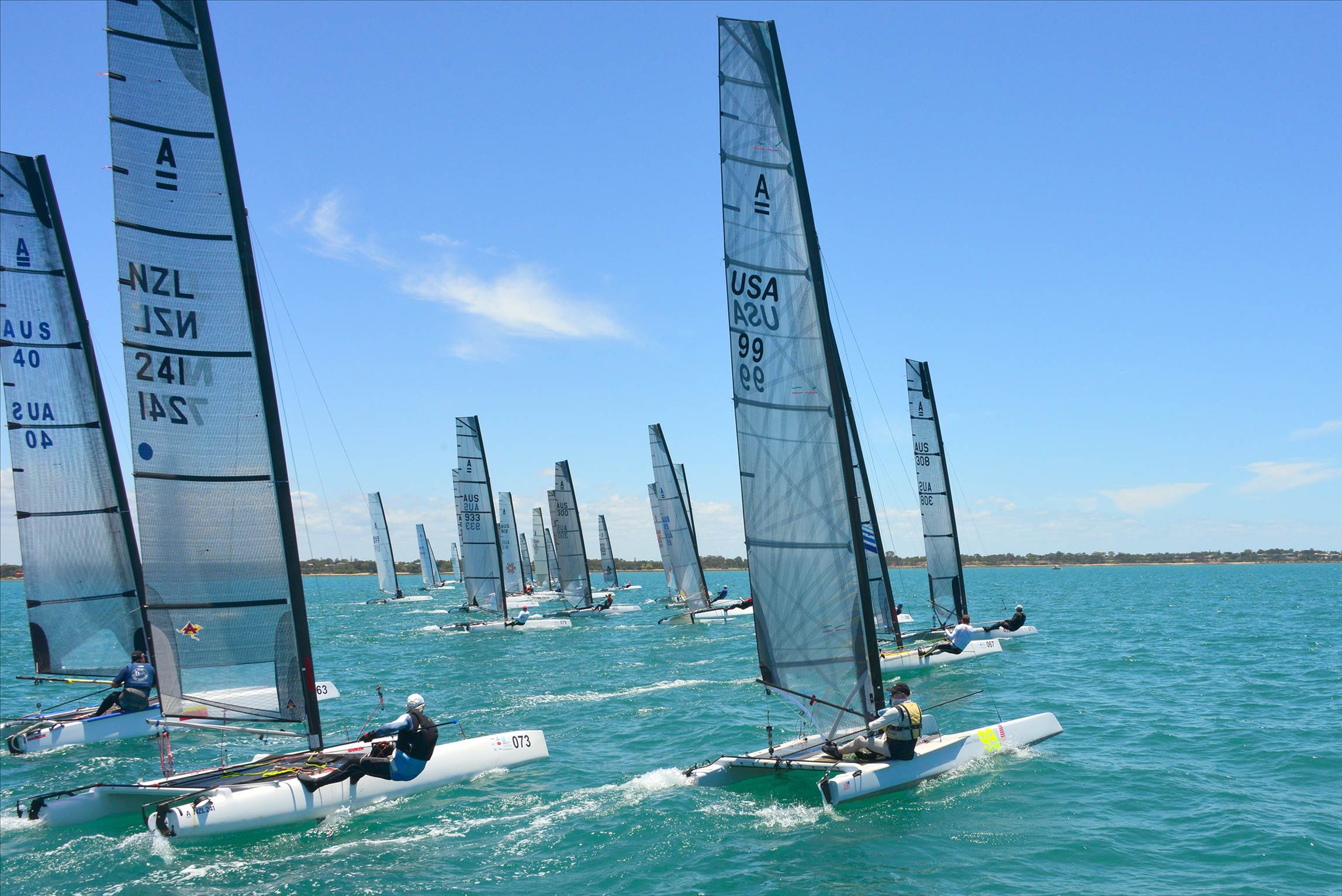 2018 "A" Class Catamaran Worlds (Race 1, Tues 20th)
