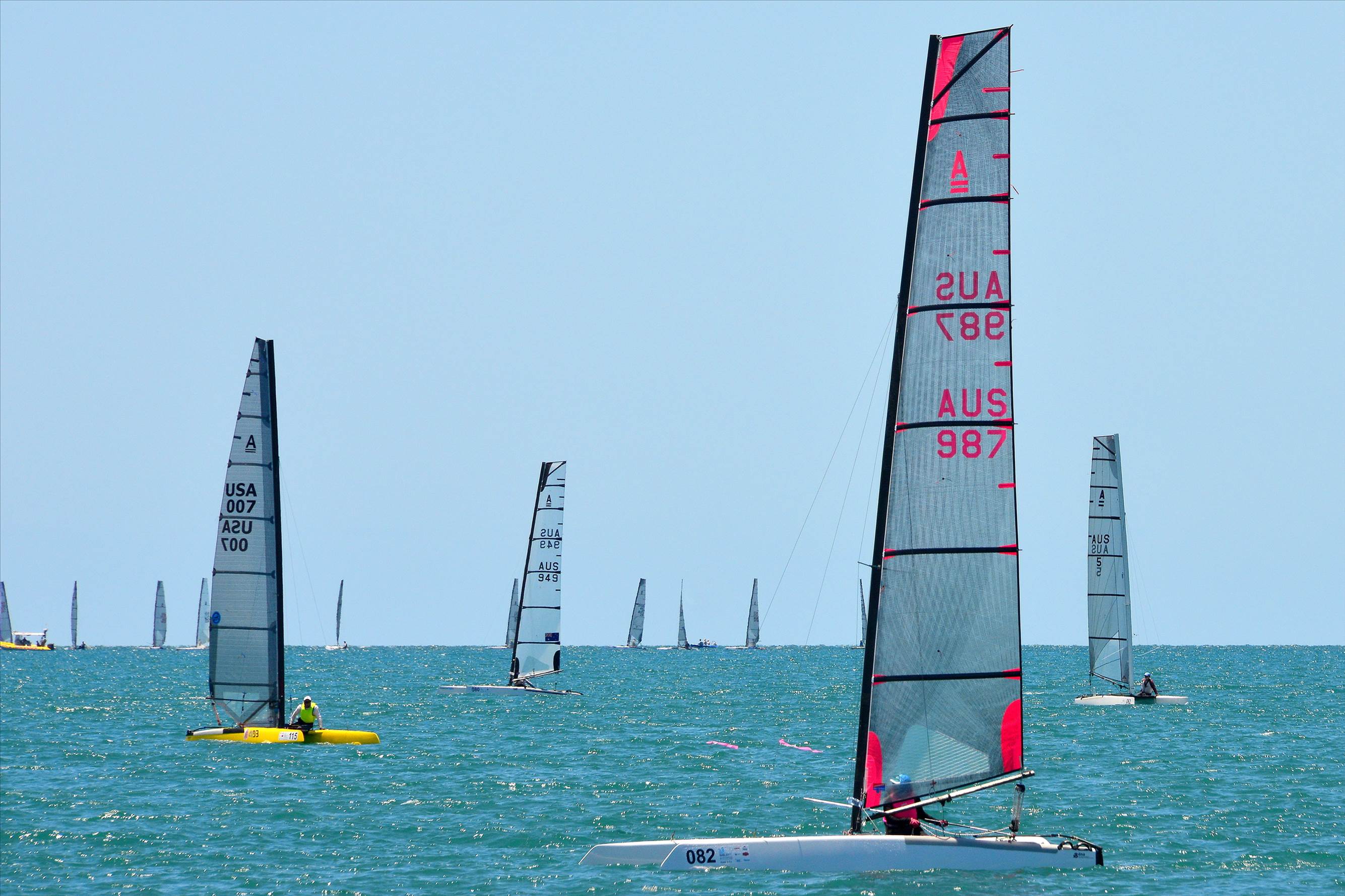 2018 "A" Class Catamaran Worlds (Race 1, Tues 20th)