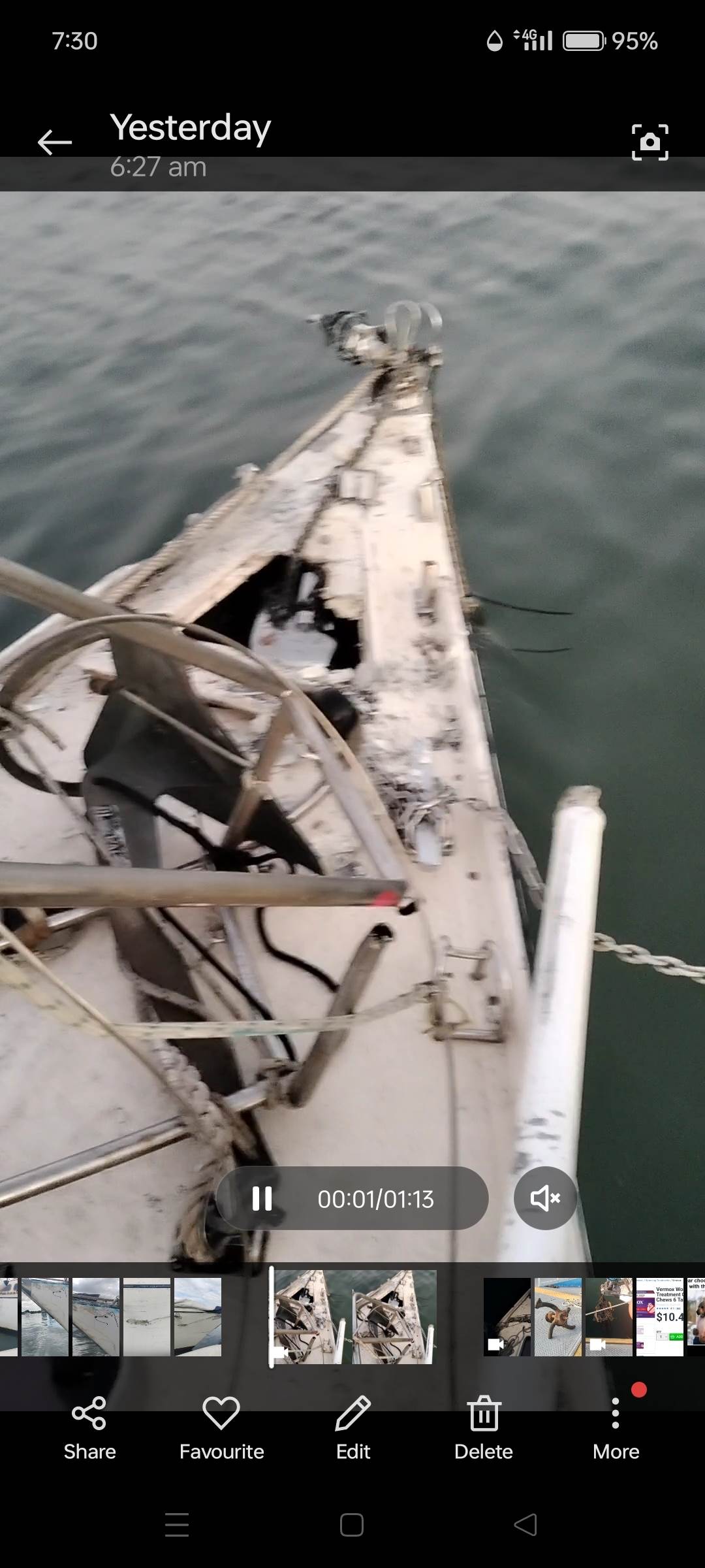 Damage to my boat