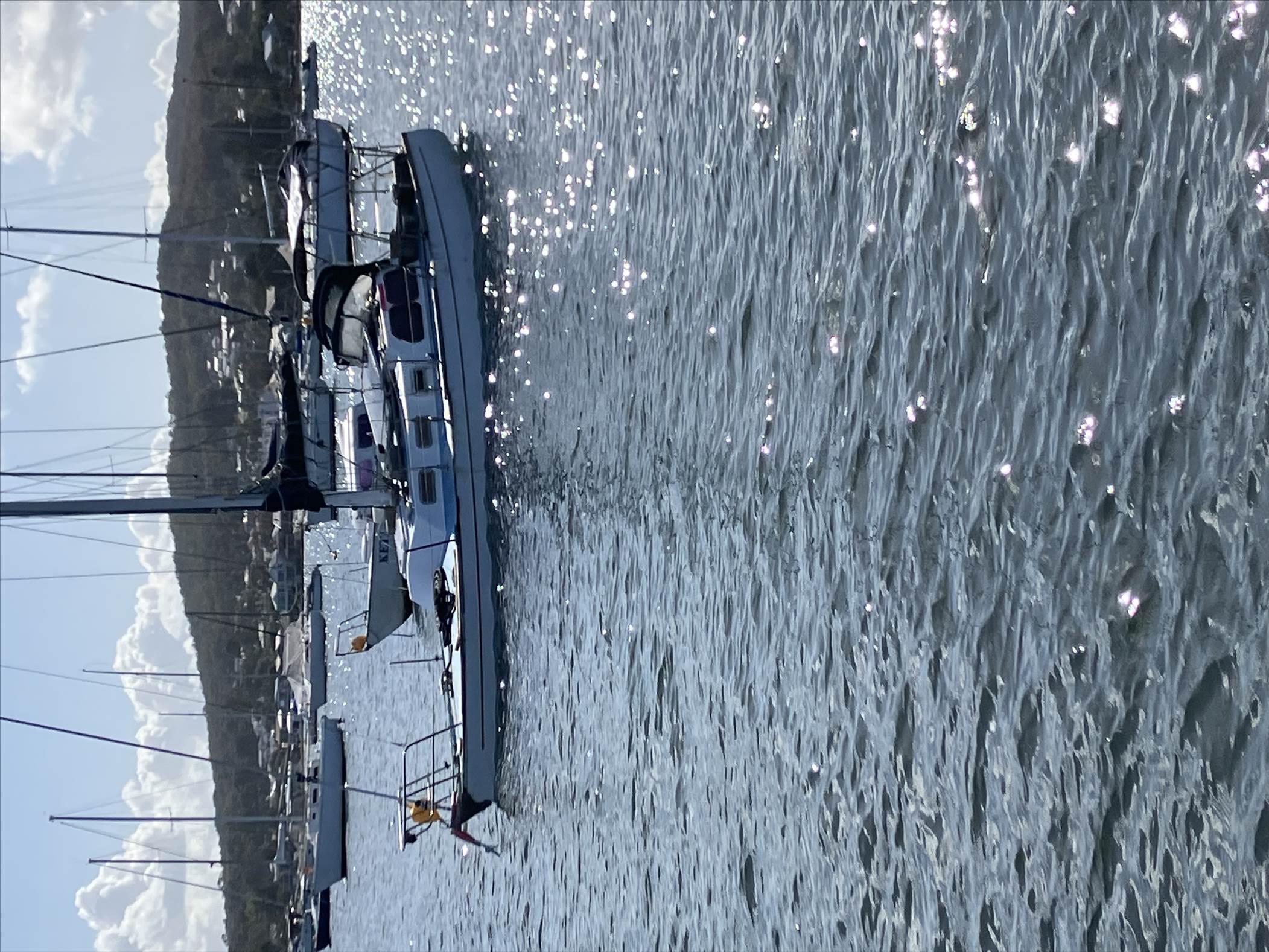 Sinking yacht