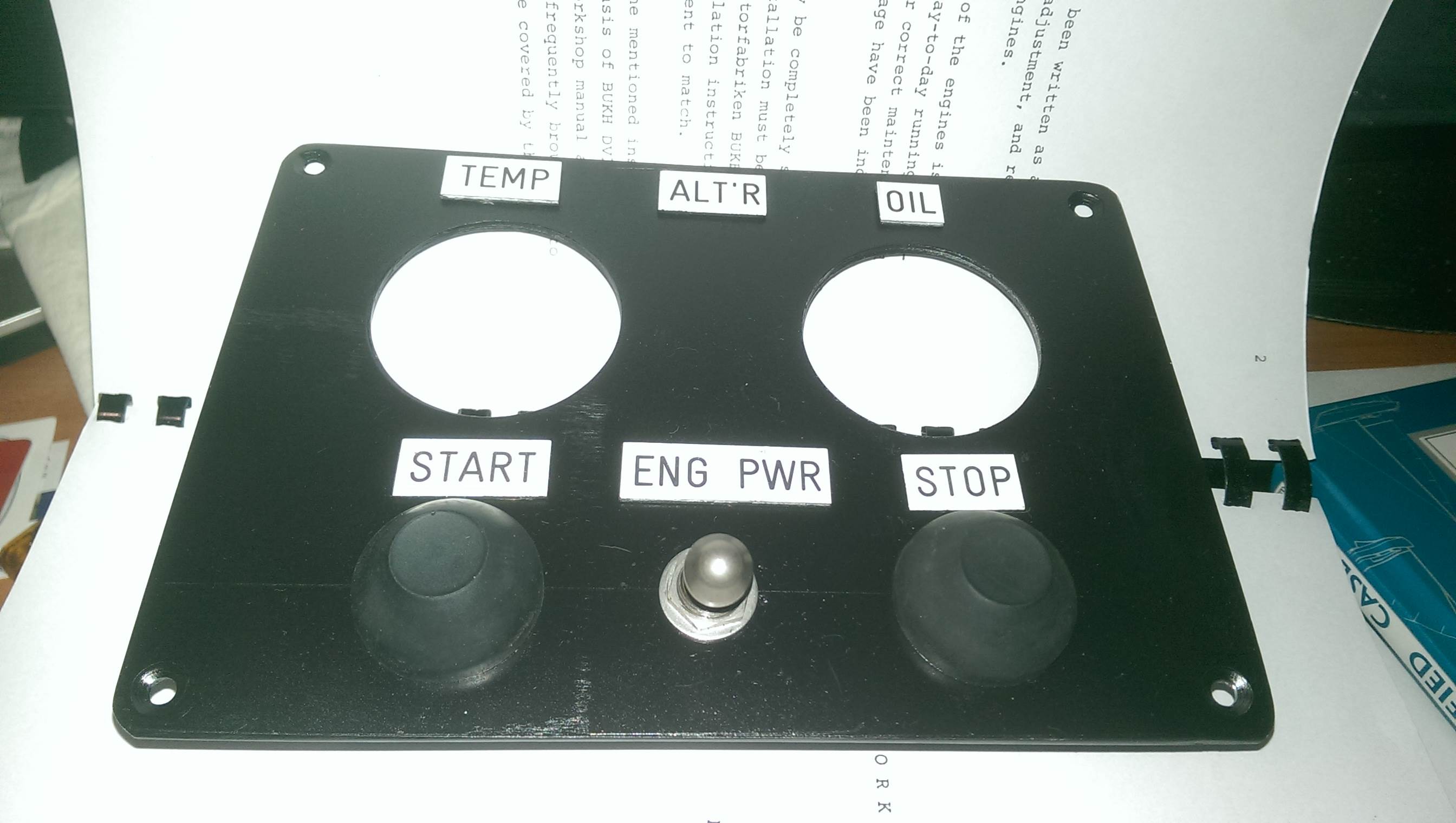 engine panel 256