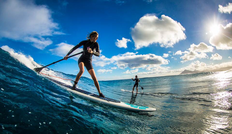 Girl on wave