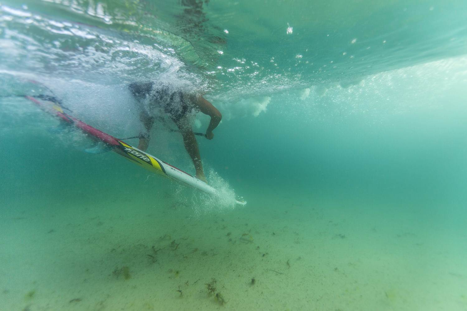Pro rider Dimitri Georges, coming from France to show us how to ride the F-ONE Madeiro Pro 7'2''
