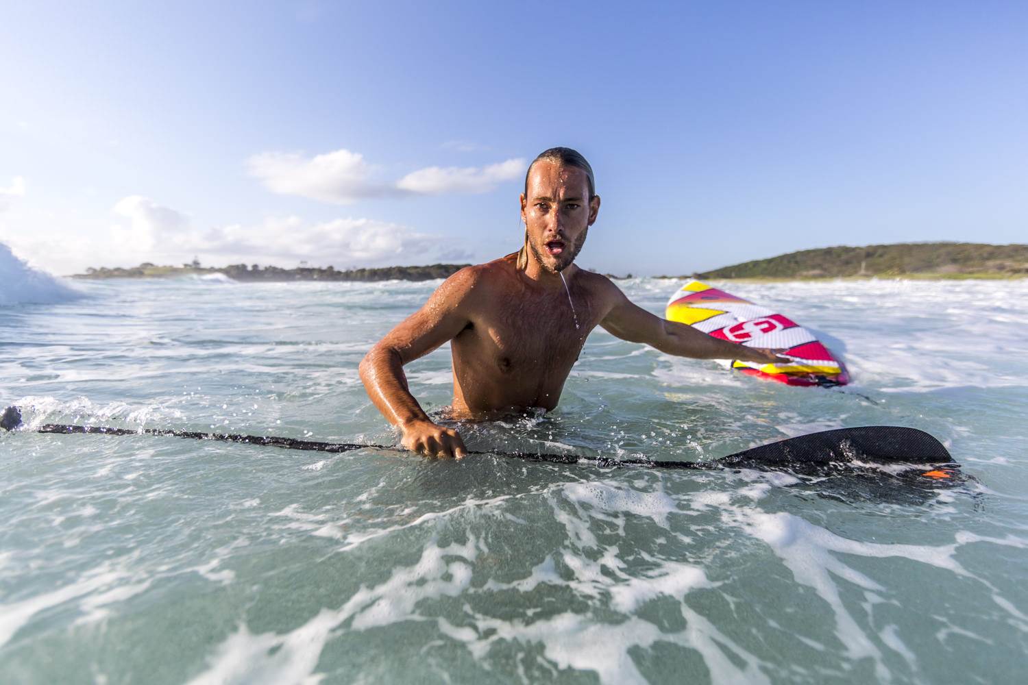 Pro rider Dimitri Georges, coming from France to show us how to ride the F-ONE Madeiro Pro 7'2''