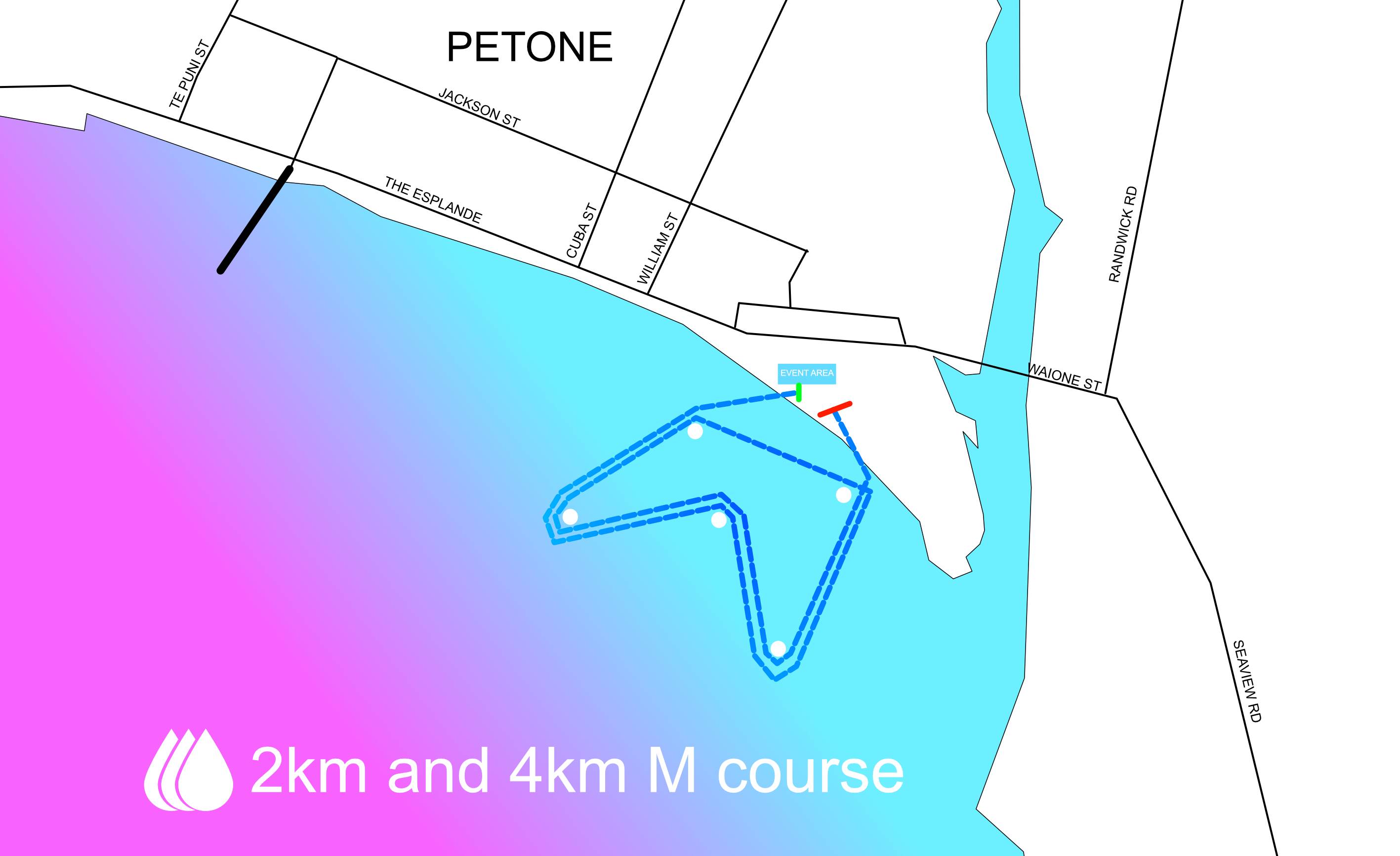 2 and 4km M course - Petone