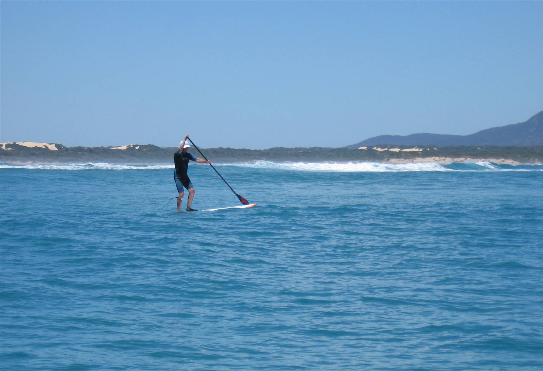Paddling back out. This is the best part. Normally at this spot it is quite a long ride and a long s