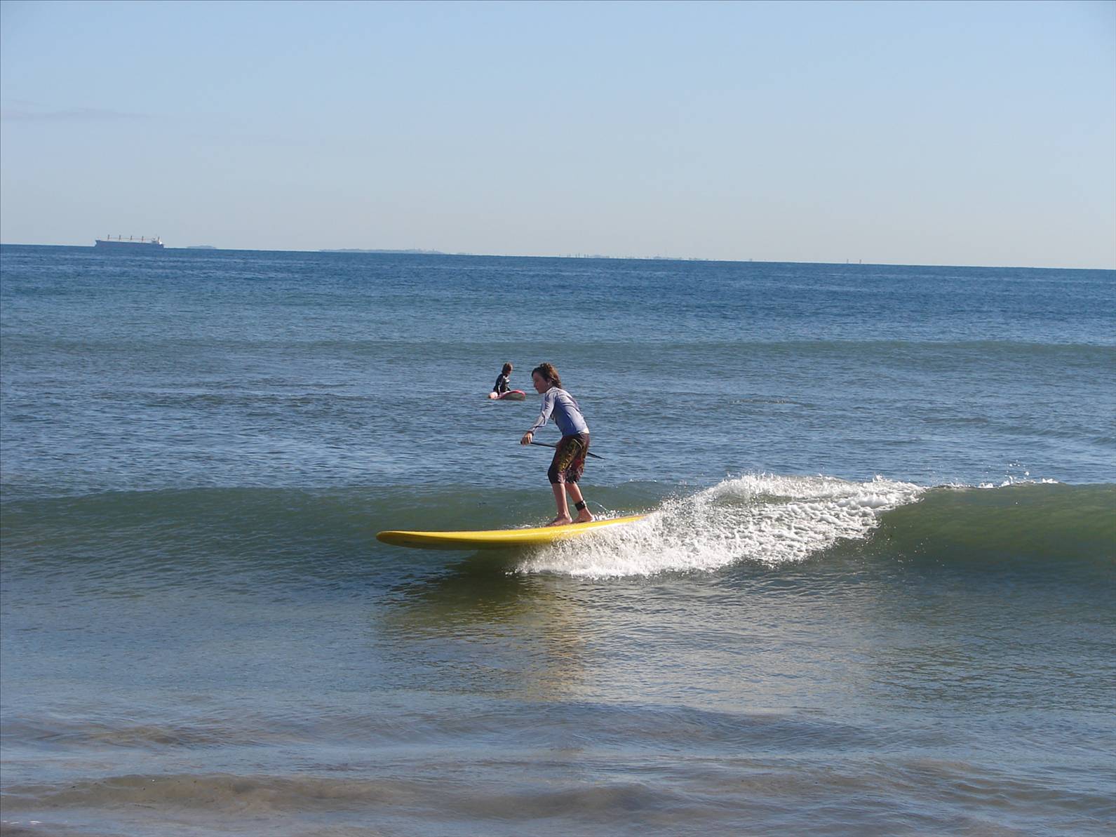 Kids enjoying SUP for first time