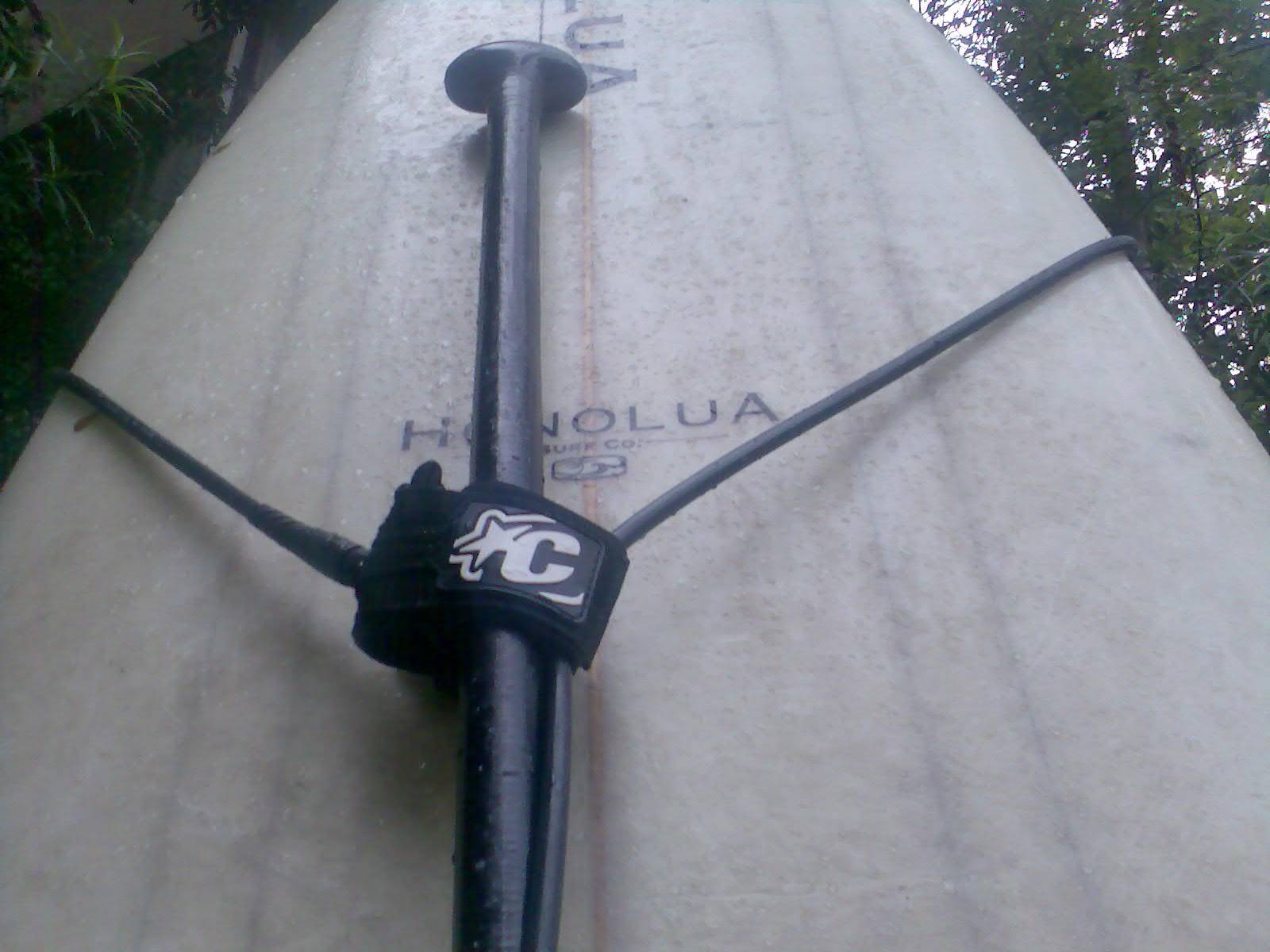 hold paddle to board