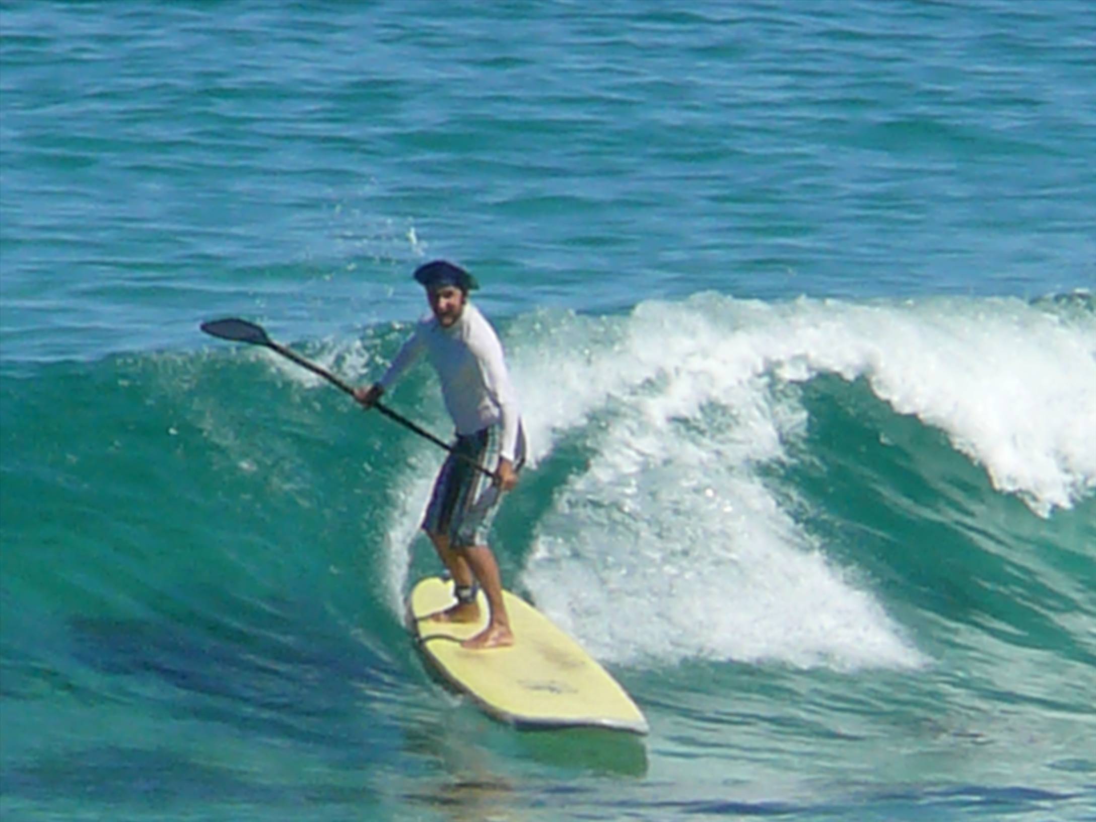 Mike having a go on Yvette's 12-footer