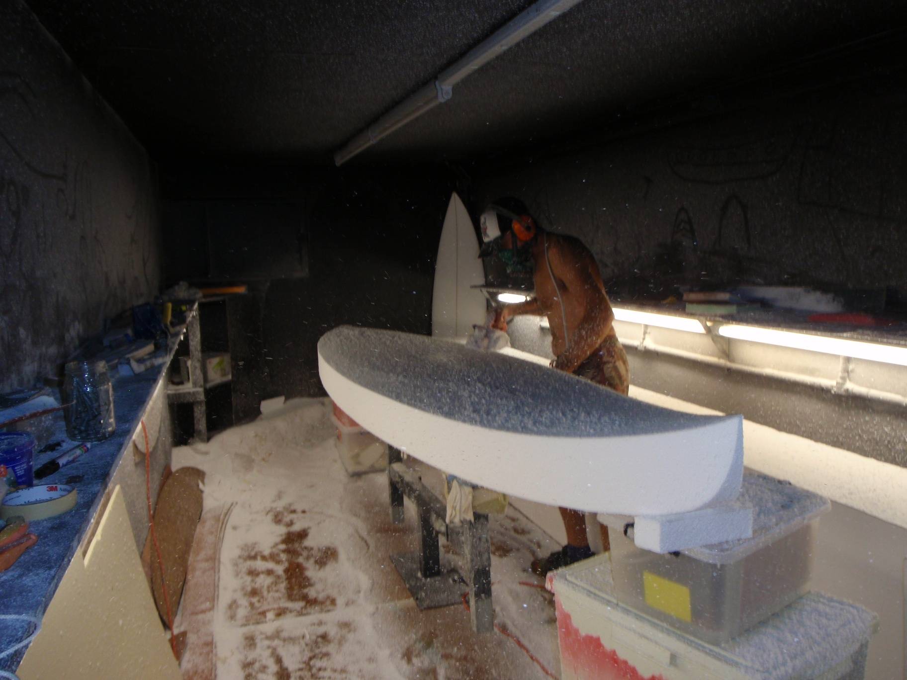 Stewie moving some foam
