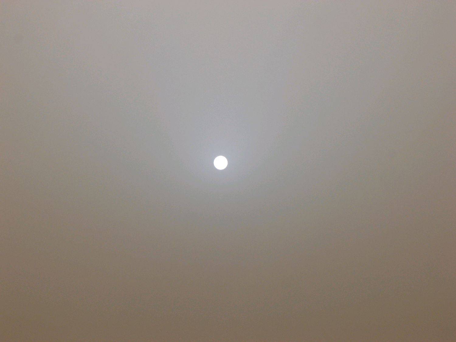 Dust storm afternoon sun