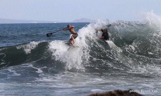 Noah in Hawaii - playing on the backwash