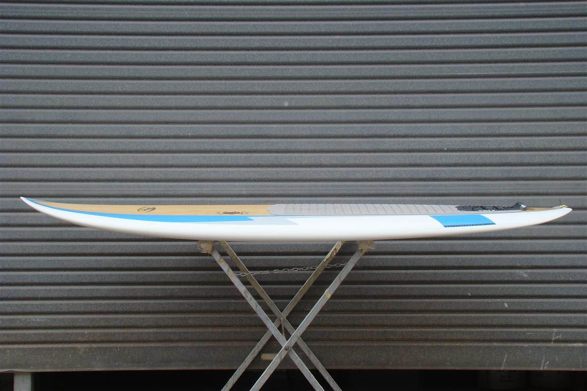 Phil with his 8'10" x 33.5" x 150 ltr timber deck Fun Board SUP