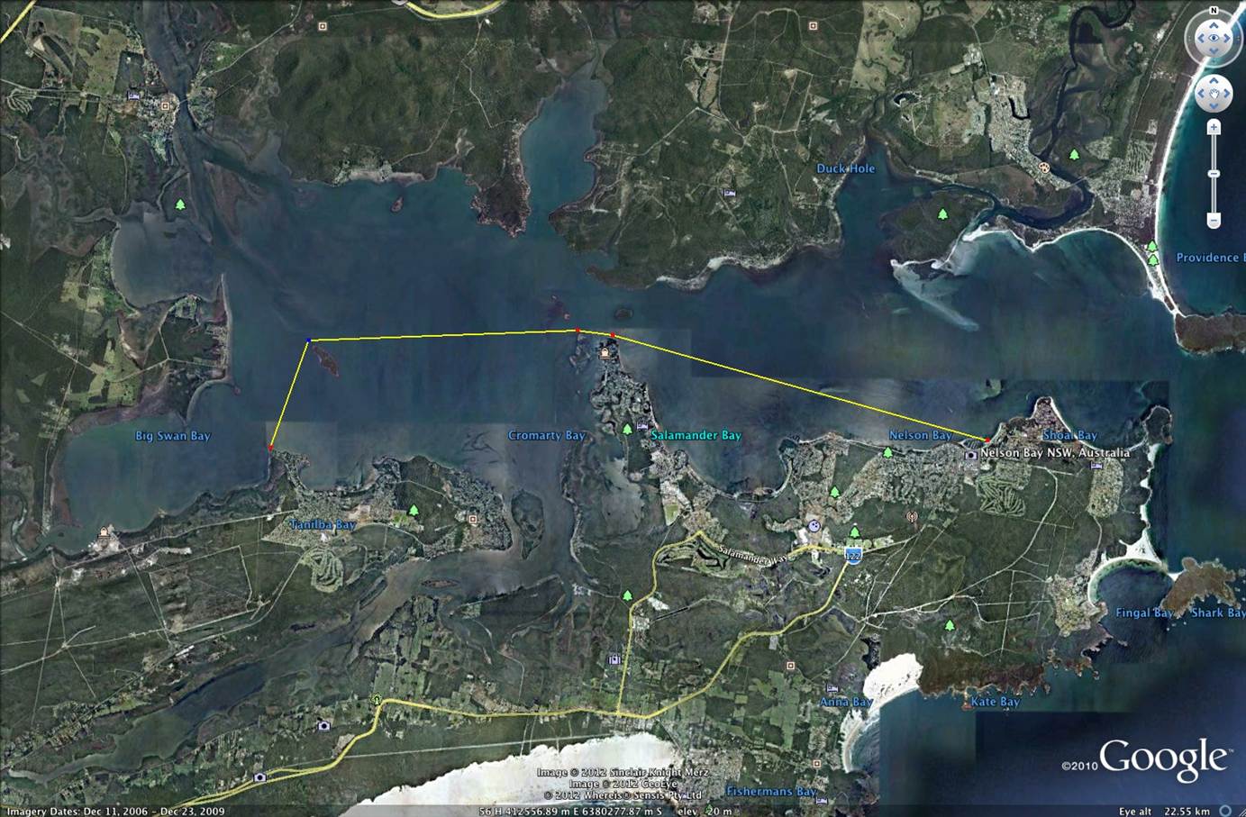 Tanilba bay to Nelson Bay