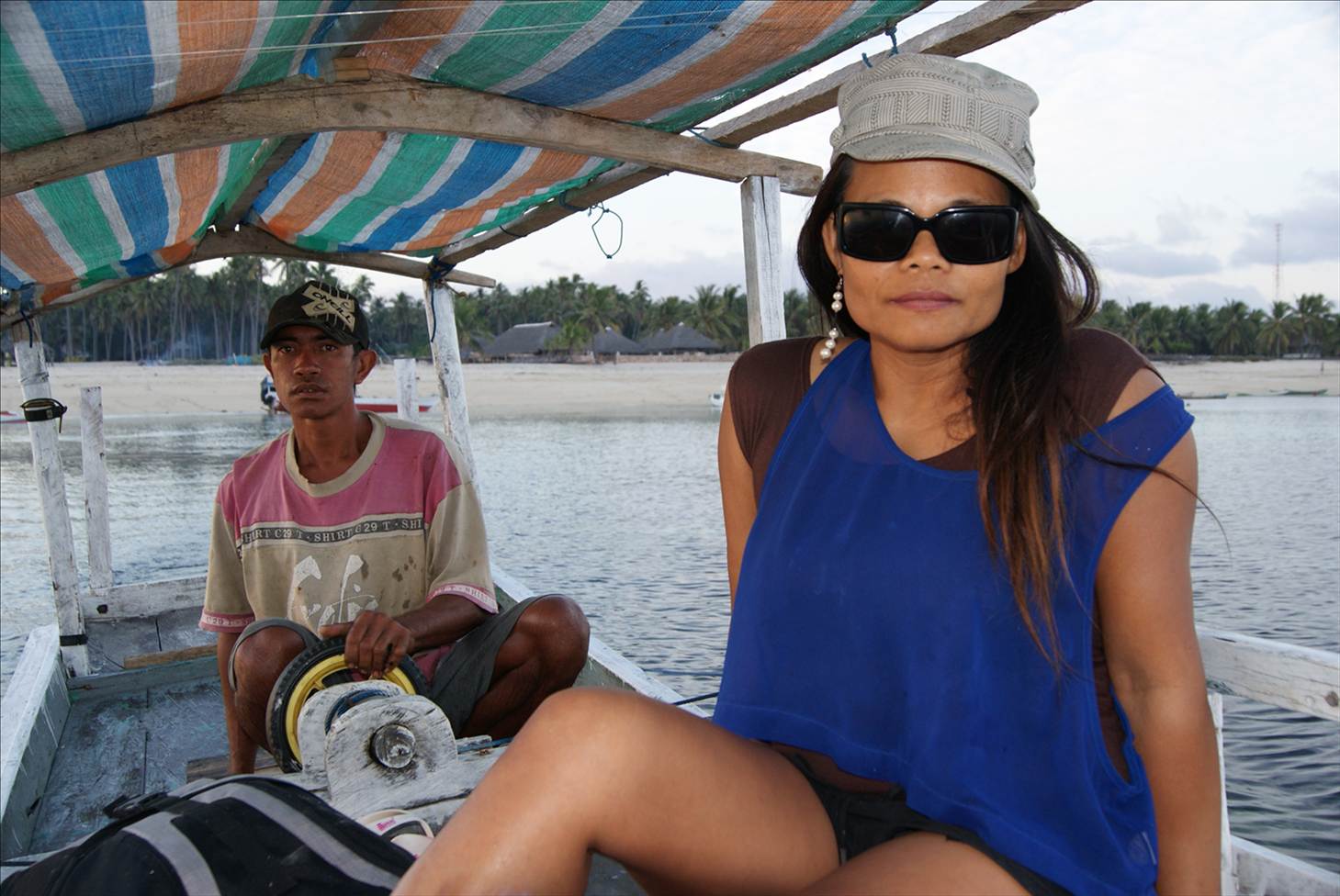Captian Hues Angore on the helm