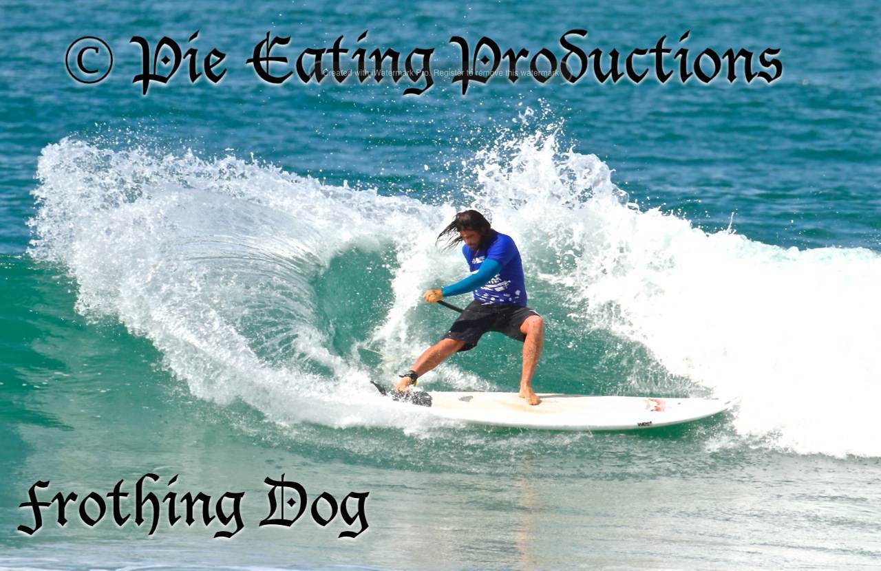 pie eating productions frothing dog