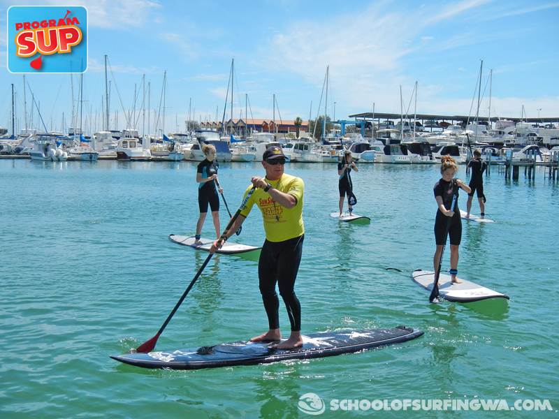 Surfing WA SUP lesson