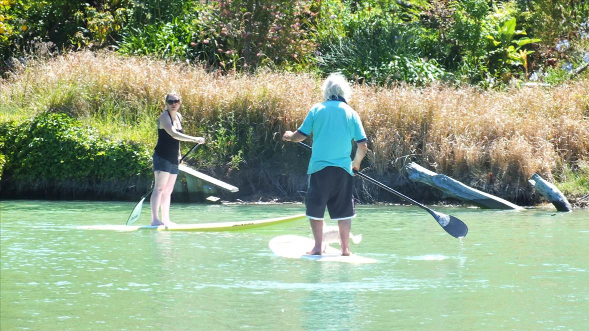 Family fun on the river
