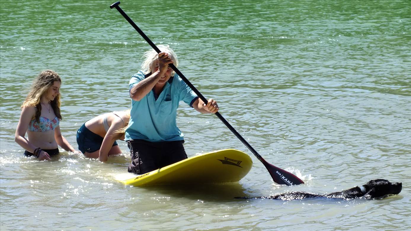 Family fun on the river