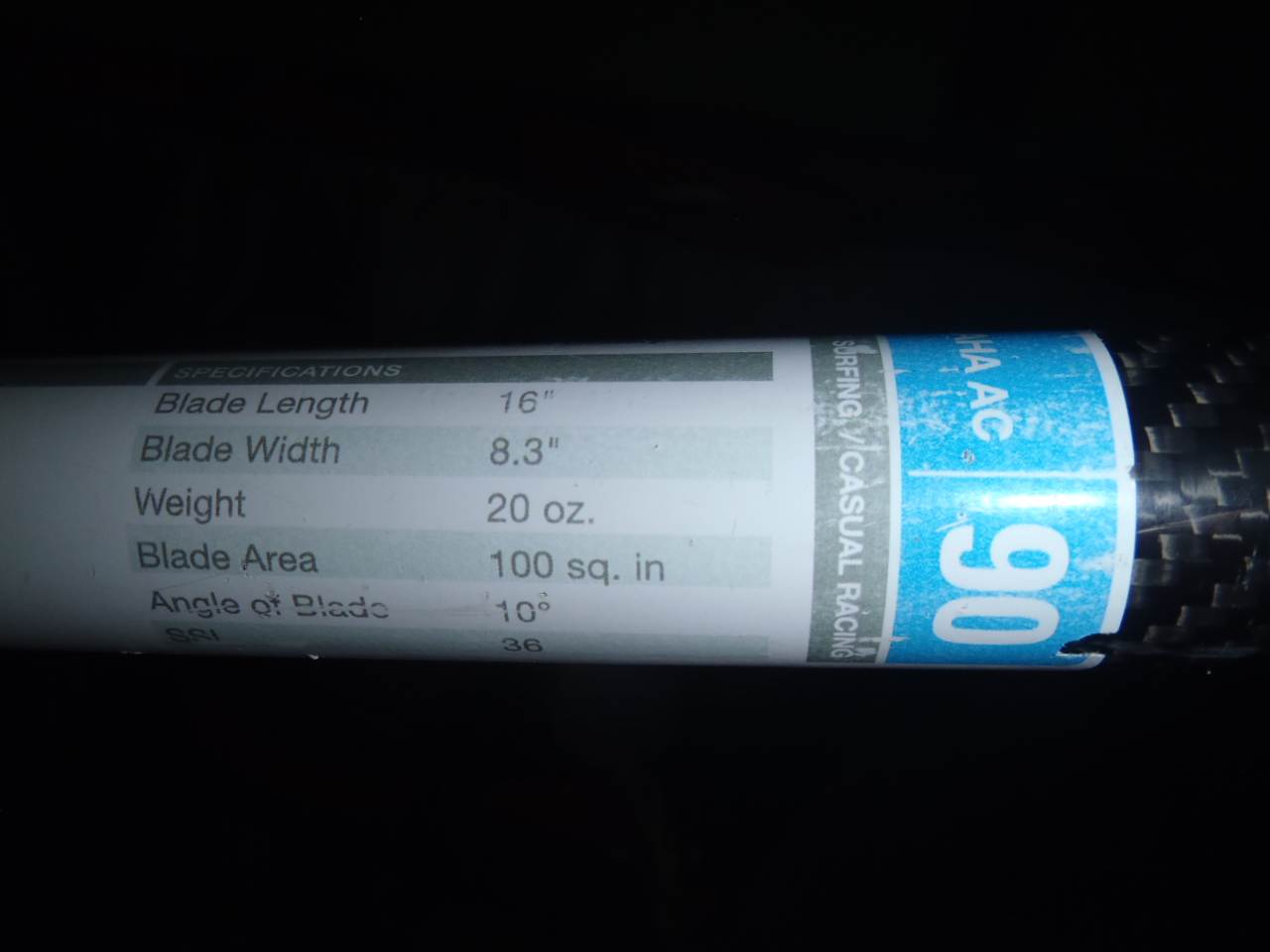 Paddle length