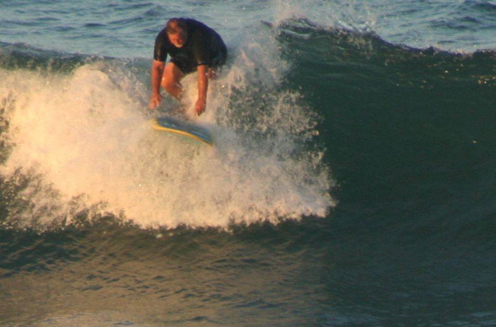 "Popping up" at 138 kg was a struggle... but I could still surf