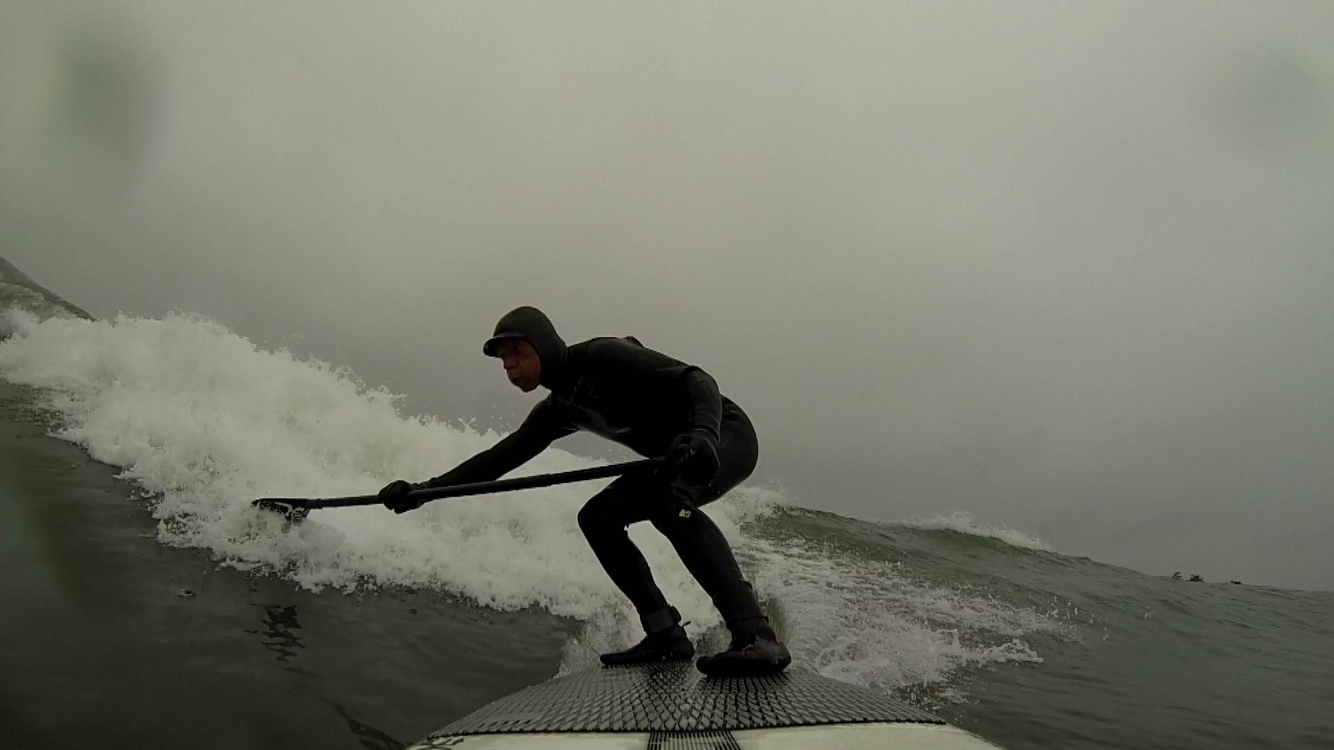 riding my new Hobie 8'4 CM RAW Sup