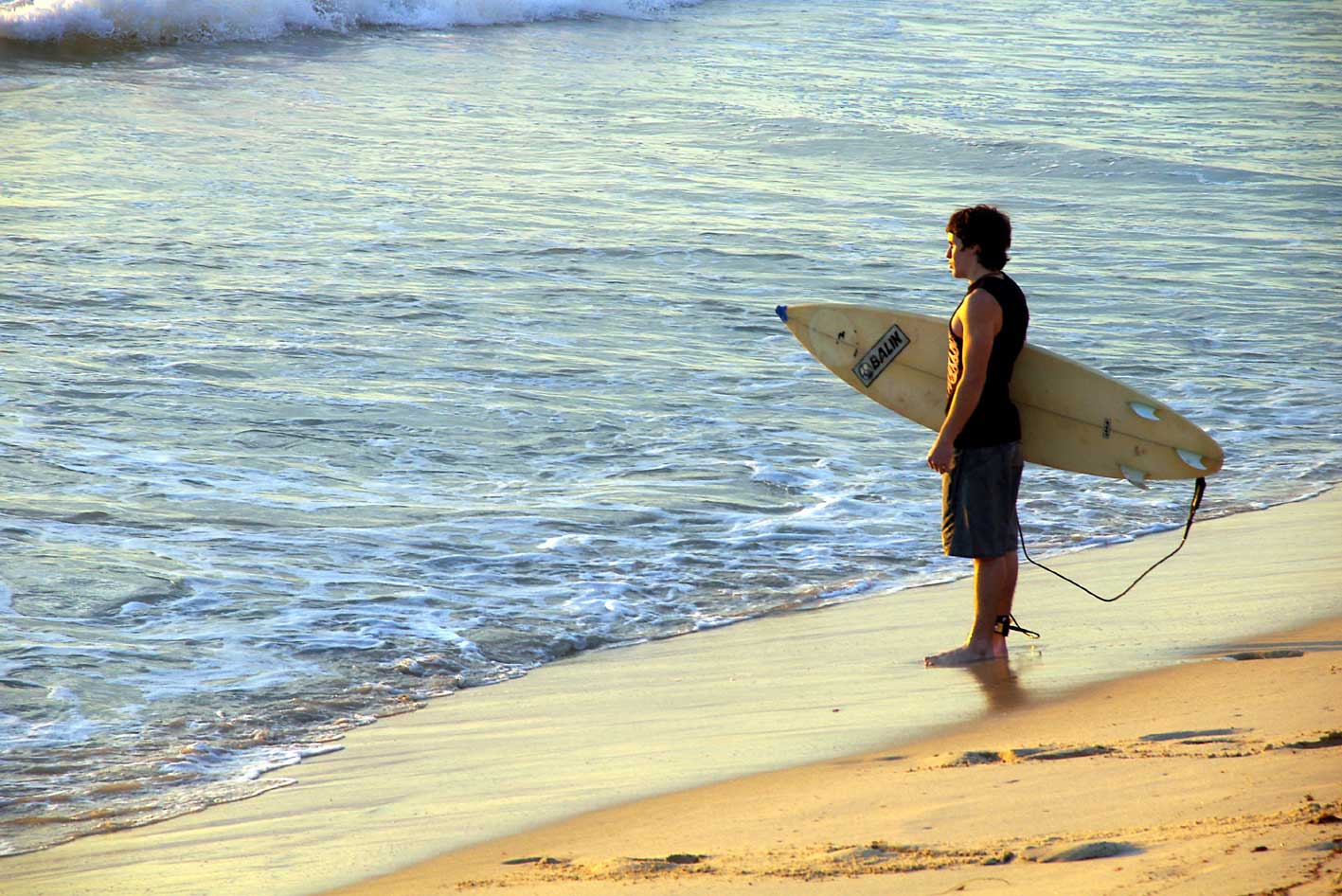 Sunset surfing  