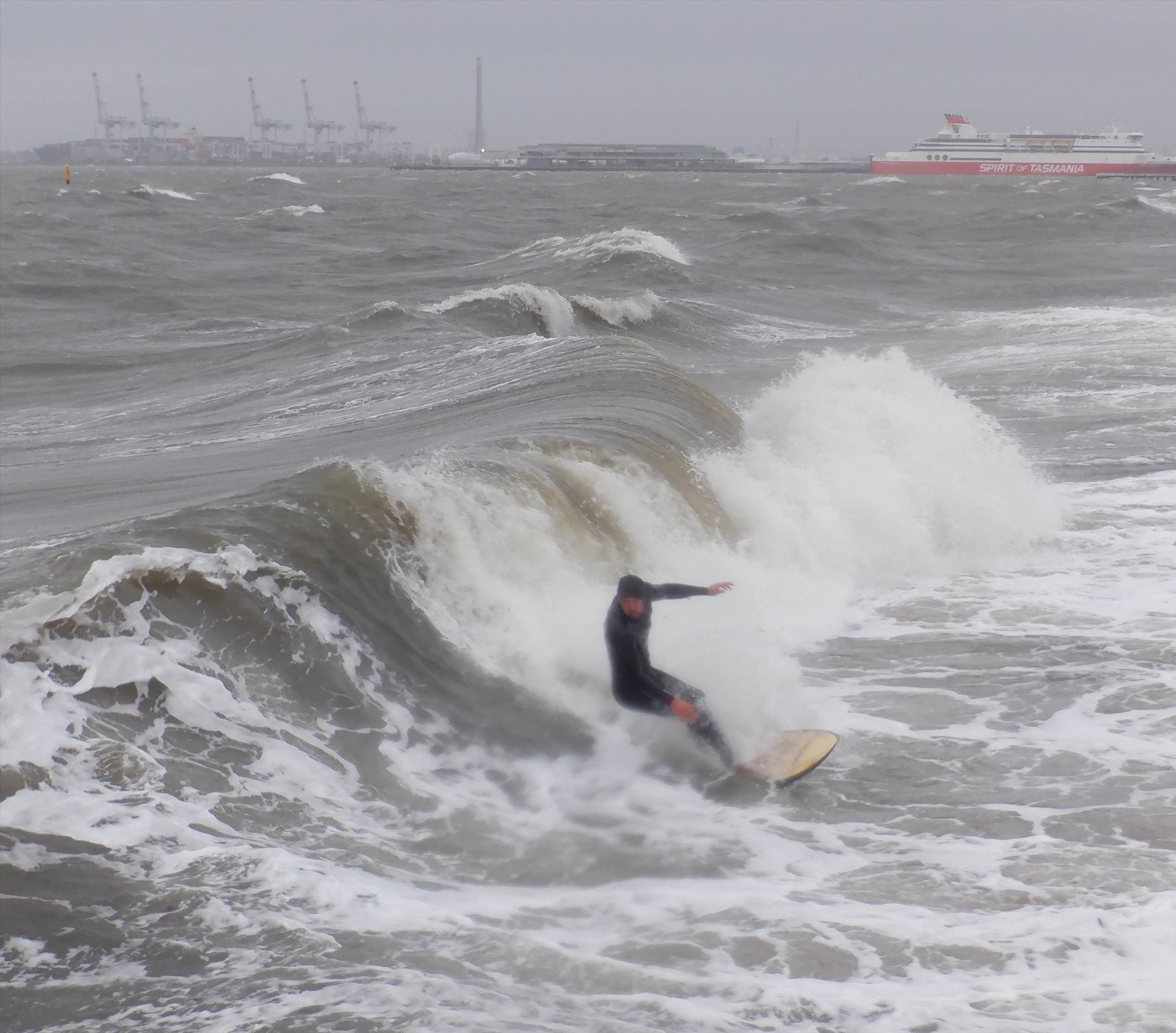 storm waves in Port Phillip