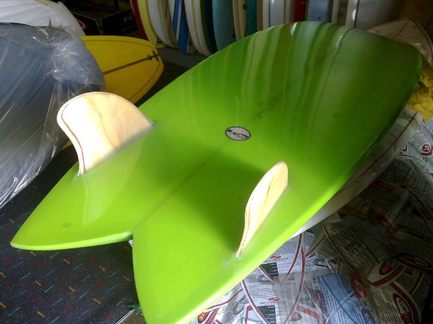 Green tint fish keels
